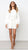 PRETTYGARDEN Women’s Elegant Long Lantern Sleeve Short Dress Crewneck Tie Waist Knit Cocktail Dress White