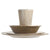 Gibson Home Woodlands Round Melamine Dinnerware Set, Service for Four (16pcs), Wood