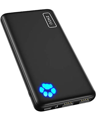 INIU Portable Charger, USB C Slimmest & Lightest Triple 3A High-Speed 10000mAh Power Bank, Flashlight Battery Pack Compatible with iPhone 13 12 11 X Plus Samsung S20 Google LG iPad etc [2021 Version]
