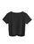 MakeMeChic Women's Summer Crop Top Solid Short Sleeve Twist Front Tee T-Shirt Black M
