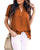 Allimy Women Summer Short Sleeve Shirts Casual V Neck Chiffon Tops and Blouses Medium Orange