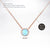 PAVOI 14K Rose Gold Plated Round Created White Opal Necklace | Opal Necklaces for Women