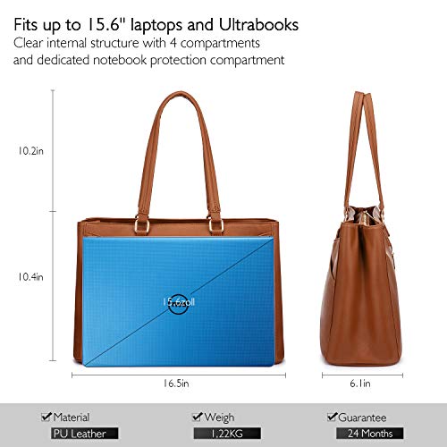 Laptop Tote Bag for Women 15.6 Inch Waterproof Leather Computer Bags W –  Niam Txoj Hmoo Ntuj