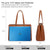 Laptop Tote Bag for Women 15.6 Inch Waterproof Leather Computer Bags Women Business Office Work Bag Briefcase Brown