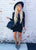 BTFBM Women Fashion Ruched Elegant Bodycon Long Sleeve Wrap Front Solid Color Casual Basic Fitted Short Dress (Black, Medium)