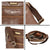 Crossbody Bags for Women - Tan Real Leather Small Vintage Over the Shoulder Bag