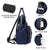 Laptop Backpack Women Teacher Backpack Nurse Bags, 15.6 Inch Womens Work Backpack Purse Waterproof Anti-theft Travel Back Pack with USB Charging Port (Navy Blue)