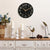 NIKKY HOME Farmhouse Wall Clock Silent Non Ticking - 12 Inch Quartz Battery Operated Vintage Wooden Round Black Clock Home Decor for Kitchen, Living Room, Bedroom, Office