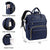 Laptop Backpack Women Teacher Backpack Nurse Bags, 15.6 Inch Womens Work Backpack Purse Waterproof Anti-theft Travel Back Pack with USB Charging Port (Navy Blue)