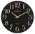 NIKKY HOME Farmhouse Wall Clock Silent Non Ticking - 12 Inch Quartz Battery Operated Vintage Wooden Round Black Clock Home Decor for Kitchen, Living Room, Bedroom, Office