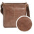 Crossbody Bags for Women - Tan Real Leather Small Vintage Over the Shoulder Bag