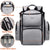 Diaper Bag Backpack, Large Travel Multifunction Waterproof Baby Nappy Changing Bag for Dad Mom with Insulated Pockets, Changing Pad, Storller Straps, Mancro Maternity Baby Bag for Boys Girls, Grey