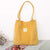 Gophra Corduroy Tote Bag for Women Girls Kids Shoulder Bag with Inner Pocket For Work Beach Lunch Travel And Shopping Grocery (Yellow)