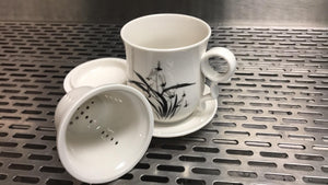Black Bamboo Teacups with Filter